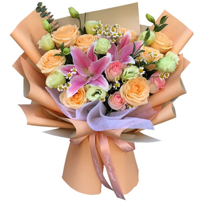 防城港11朵玫瑰桔梗百合，陪你每个季节